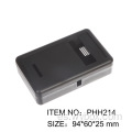 Carcasa de plástico portátil carcasa de dispositivo electrónico caja de plástico personalizada para dispositivo electrónico PHH214 con tamaño 94X60X25 mm